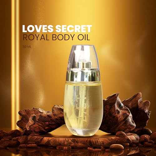 Royal Loves Secret Body Oil ? Luxurious Oil With a Personalized Scent That Evolves With Your Skin ? Includes Sesame, Sunflower, Sweet Almond & Olive Oils for Essential Skin Care ? 50ml