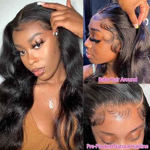 13x6 Body Wave Lace Front Wigs Human Hair Pre Plucked 180% Density HD Lace Frontal Wig Human Hair For Women Body Wave Wigs With Baby Hair 26inch