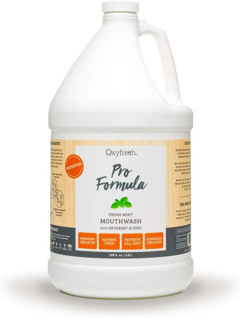 Oxyfresh Pro Formula Mouthwash - Fresh Mint Zinc Mouthrinse for Healthy Gums & Fresh Breath | 1 Gallon