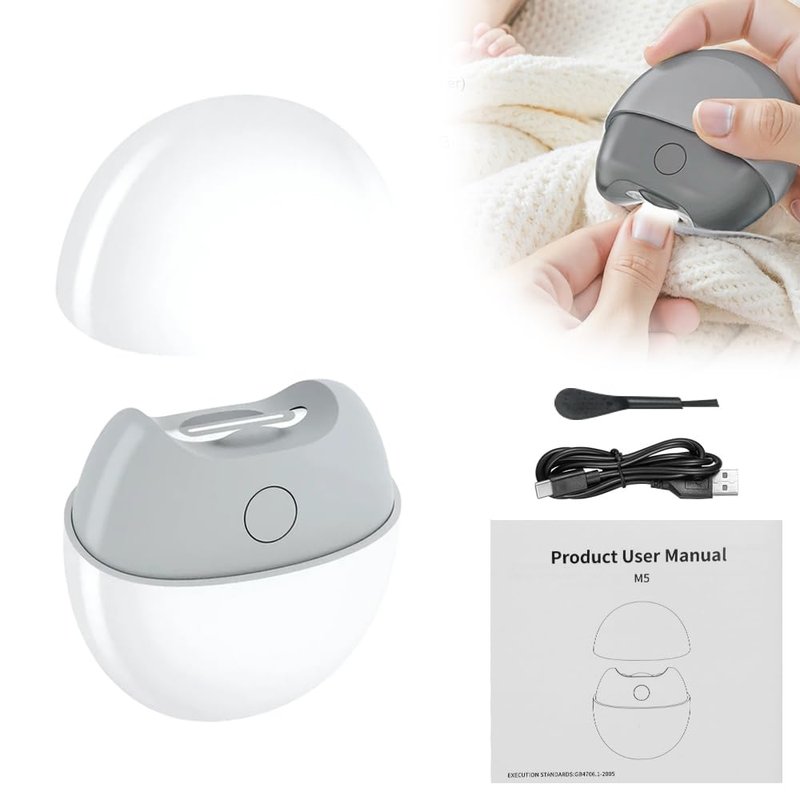 3 in 1 Automatic Electric Nail Clipper, 2026 New Nail Trimmer with Light & Nail Scraps Storage, Quiet Electric Toenail Clippers for Seniors Adults (White)