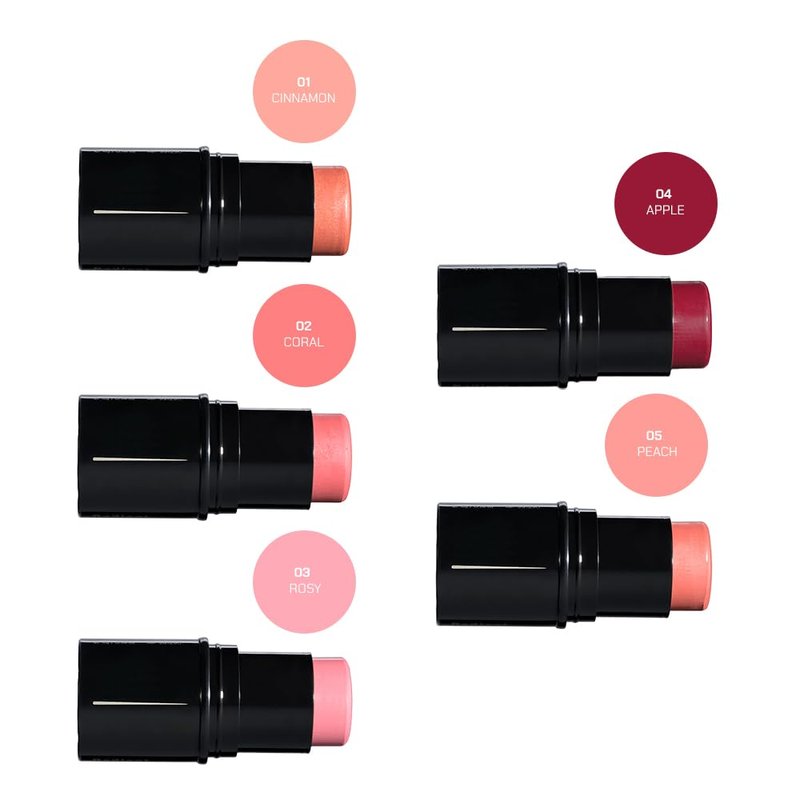 Radiant Professional Touch of Blush - Vegan Cream Blusher Stick for Cheeks, Lips & Eyes | Lightweight Hydrating Makeup - 02 Coral, 0.14 Oz