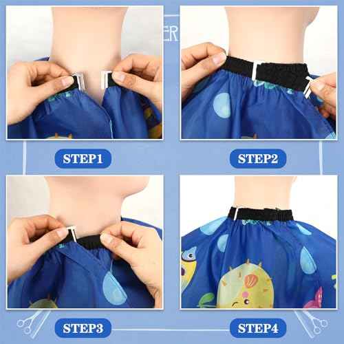 FEBSNOW 3 Pack Kids Hair Cutting Cape Professional Hairdressing Salon Cape for Children Salon Barber Styling Coloring Hair Hair Cutting Cape Accessories£¨3 Style£©