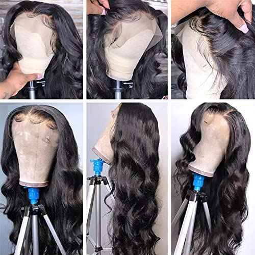 Wigs for Black Women Human Hair Glueless Wigs Human Hair Pre Plucked Body Wave Lace Front Wigs Human Hair HD13x6 Lace Front Wigs Human Hair Pre Plucked 180 Density 10A Frontal Wigs 20 Inch