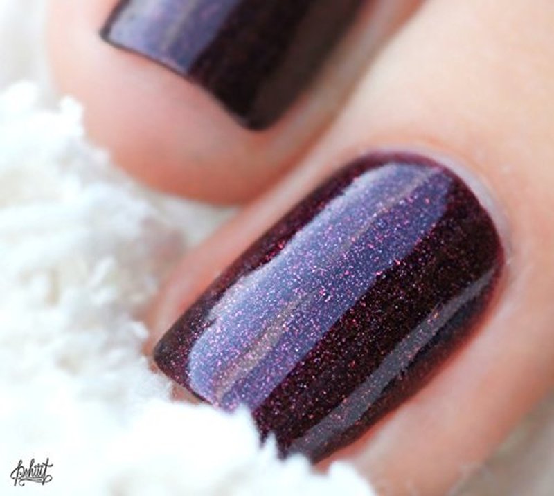 ILNP Black Orchid - Deep Burgundy Holographic Nail Polish | Long-Lasting, Non-Toxic, Vegan, Chip Resistant