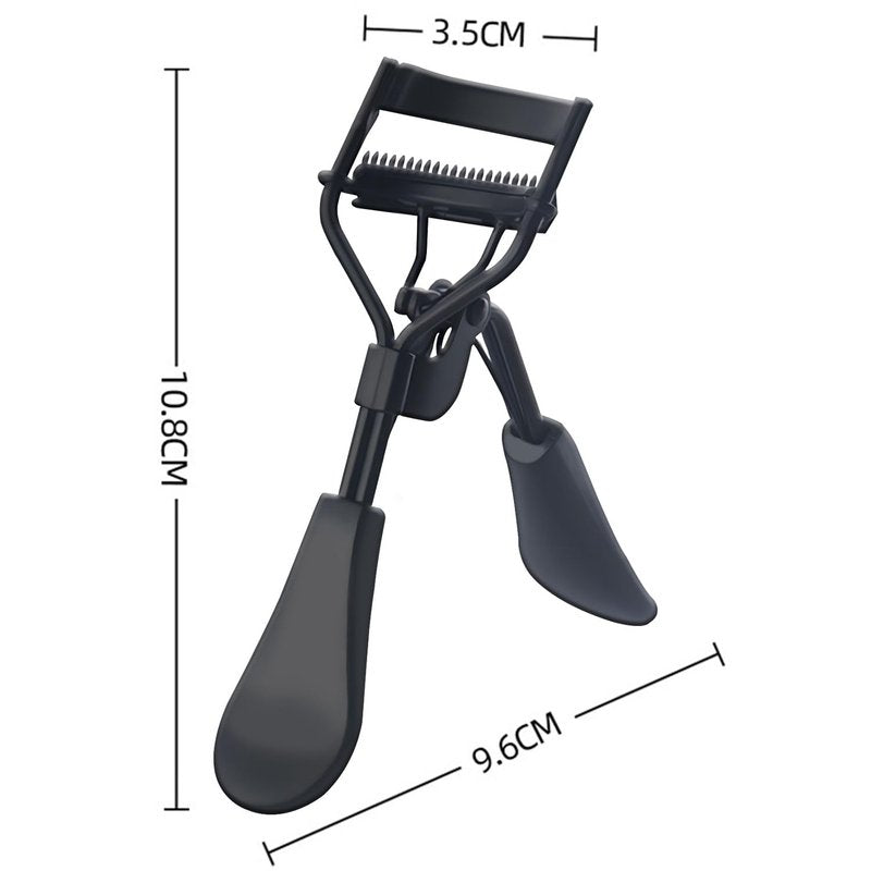 Eyelash Curler for Hooded Eyes,Lash Curle with Built-in Comb and 2 PCS Additional Rubber Replacement Pad,Lifts and Defines