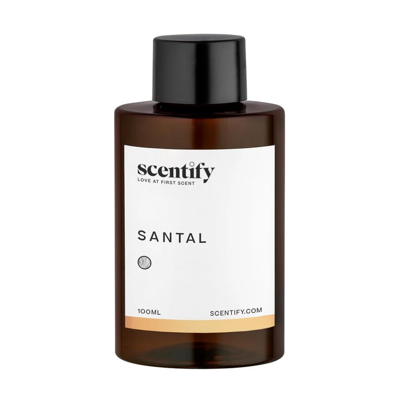 Scentify Santal Aroma Oil Refill Scent for Oil Diffusers - Iris, Amber, Sandalwood, Cedar Scents - Luxurious Relaxing Aromatherapy Diffuser Fragrance 100ml, 3.38 oz