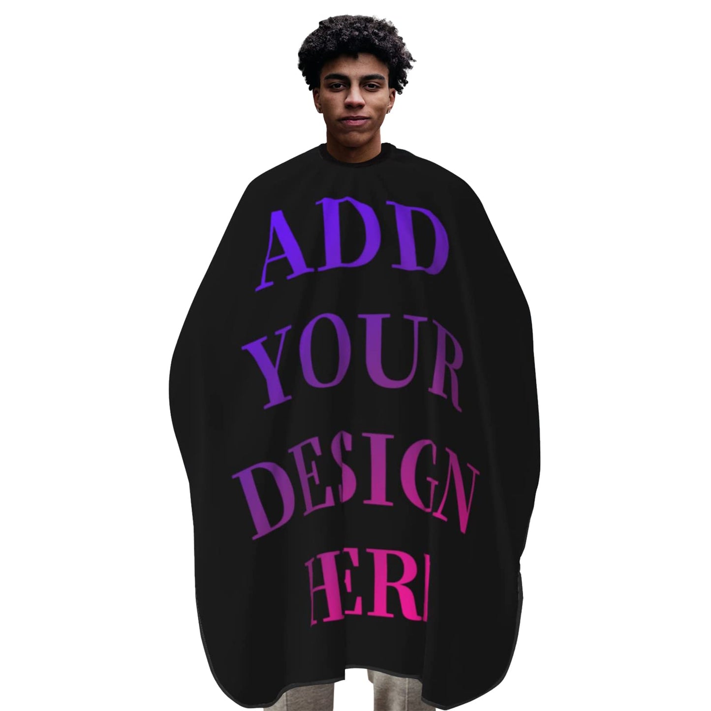 wxyzdq Custom Personalized Barber Cape for Men Salon Cape Design Your Barbershop Logo Name Image Text Hair Cutting Cape for Hair Stylist