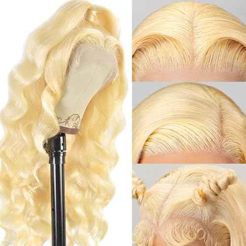 613 Lace Front Wig Human Hair 250 Density Blonde Wig Human Hair 13x6 HD Lace Frontal Wigs Body Wave Lace Front Wigs Human Hair Pre Plucked 613 18 Inch