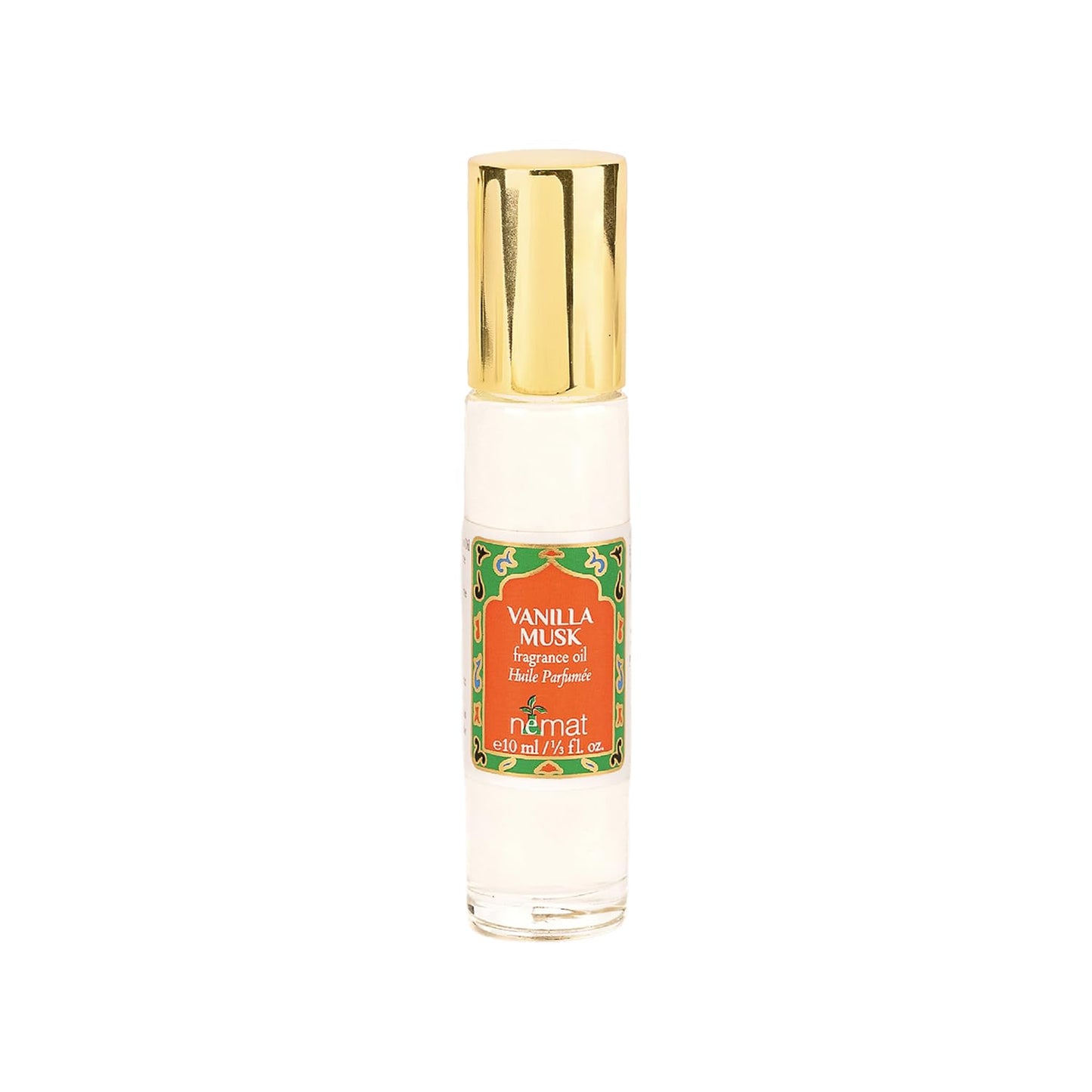 Vanilla Musk Perfume Oil Roll-On - Vanilla Fragrance Oil Roller (No Alcohol) Perfumes for Women and Men by Nemat Fragrances, 10 ml / 0.33 fl Oz