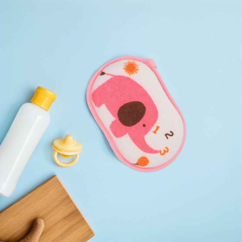FRCOLOR Baby Bath Sponge Natural Soft Cotton Shower Sponge for Newborns Toddlers Gentle Massage Bathing Accessory 5.31X3.54X1.18 Inch