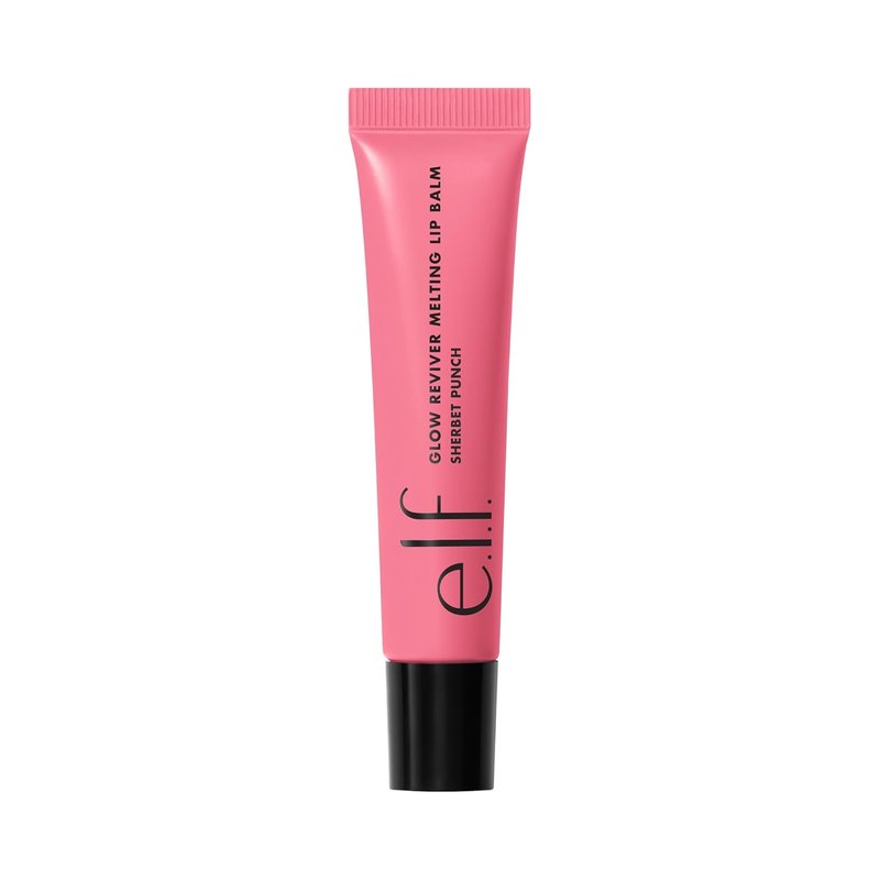 e.l.f. Glow Reviver Melting Lip Balm - Hydrating Tinted Balm for Glossy Finish & Soft Lips | Vegan, Sherbet Punch