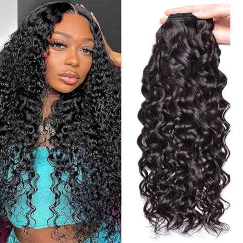 28 Inch Water Wave Bundles 12A Water Wave One Bundles Human Hair 100% Brazilian Unprocessed Remy Single Curly Wet And Wavy Bundles Human Hair Natural Color