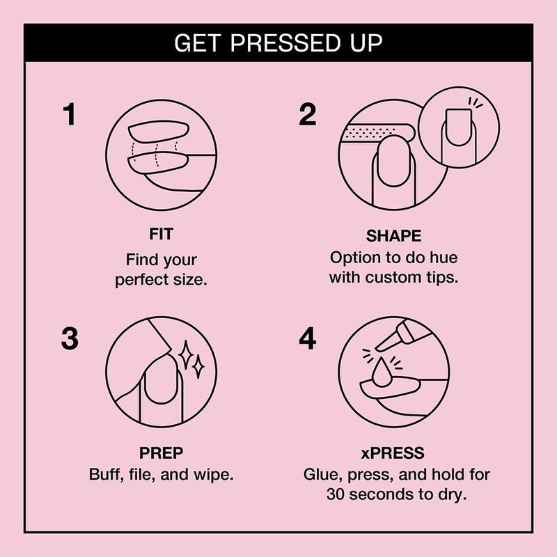 OPI Press-On Nails - Professional Nail Art Kit | Short Round, Long Almond & Coffin Shapes
