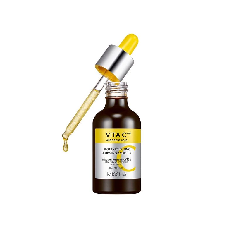 MISSHA Vita C Plus Ampoule - Vitamin C Serum for Spot Correction & Firming | 1.01 Fl Oz (30ml)