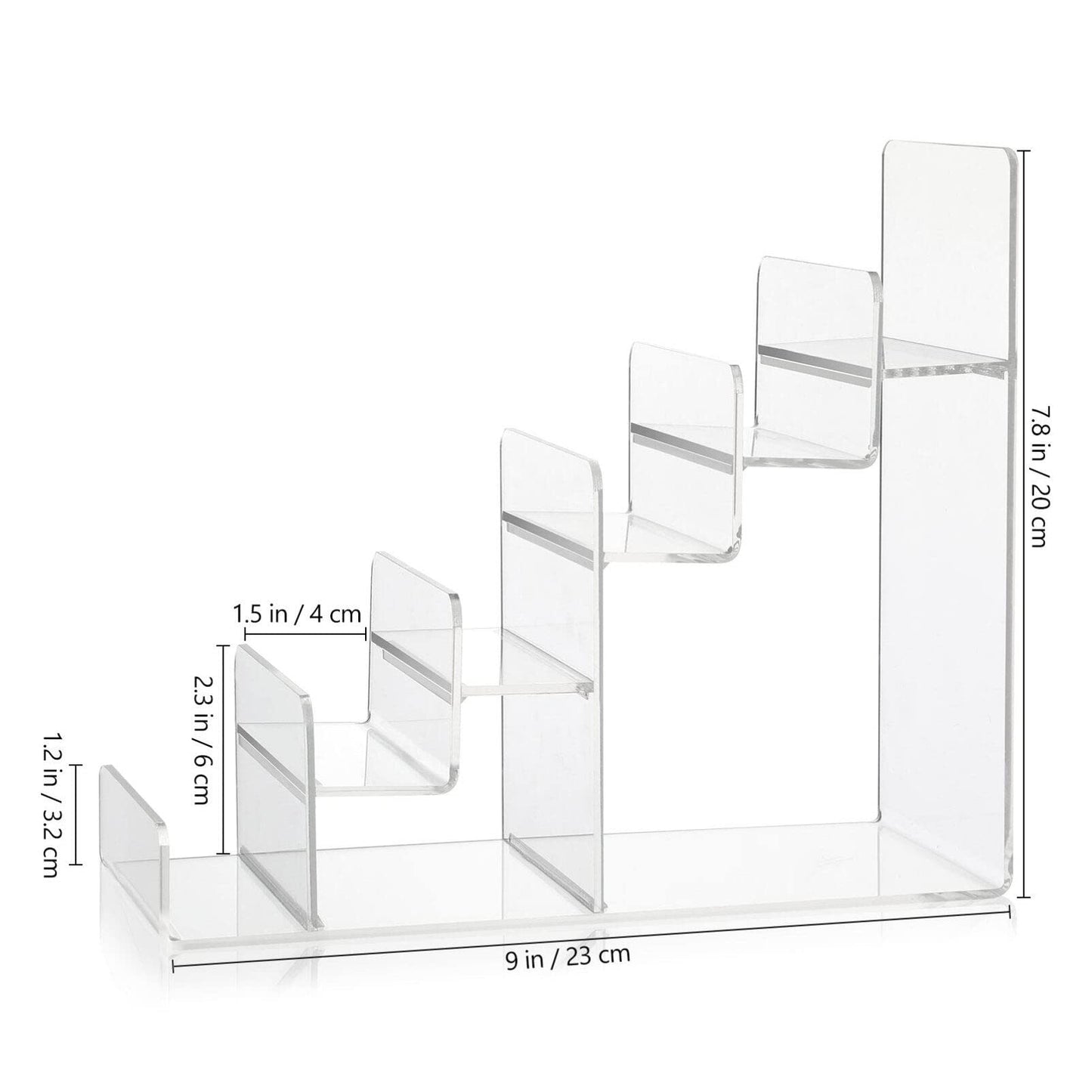 Cabilock 2Pcs 6-Tier Acrylic Clear Purse Rack, Transparent Handbag Organizer, Multi-Layer Jewelry Display Stand for Wallets, Glasses, Watches, and Accessories