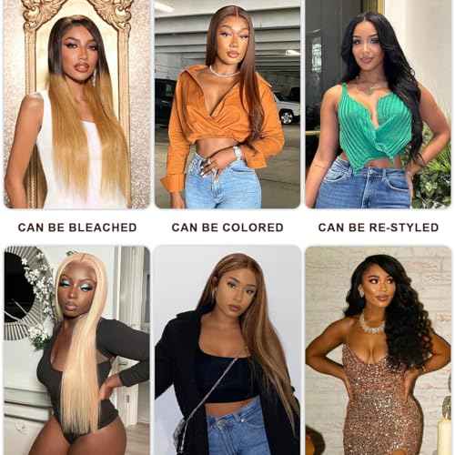 13x6 Lace Front Wigs Human Hair Pre Plucked 200 Density Straight Glueless Wigs with Baby Hair for Women Natural Black 20inch