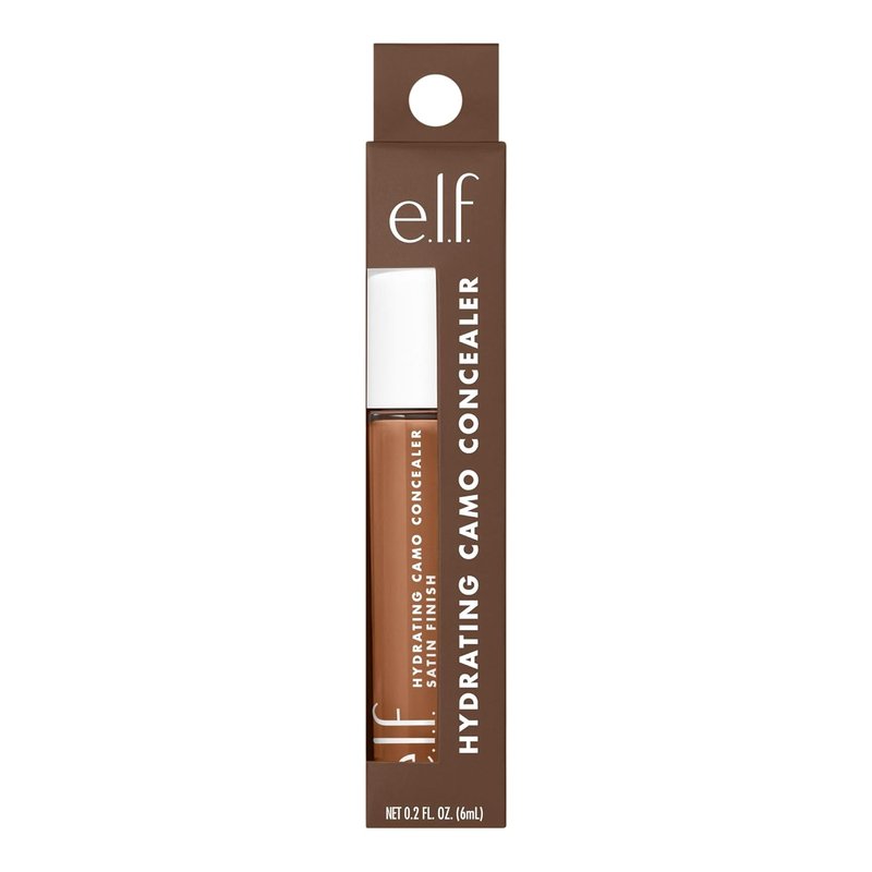 e.l.f. Hydrating Camo Concealer - Full-Coverage Satin Finish for Blemishes & Under-Eye Circles | Vegan Rich Chocolate