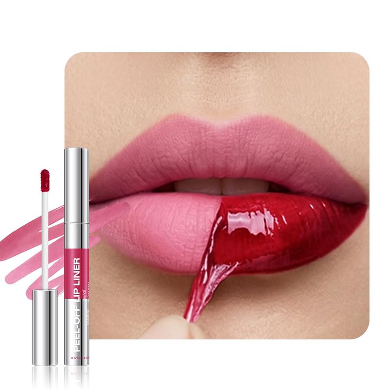 FeiCuiYun Peel Off Matte Liquid Lip Gloss Stain-Lip Liner, Pink Tattoo Peel Off Lip Stain, Long Lasting & Waterproof Lipstick Tattoo, Transfer-Proof Lip Gloss for All Skin Types, 01#Pink