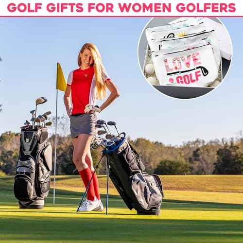 12 Pcs Golf Gifts for Women Female Cosmetic Bags Golfer Makeup Bag Canvas Toiletry Pouch with Zipper Accessories for Women Ladies Golf Lover Player Fans Birthday Gifts