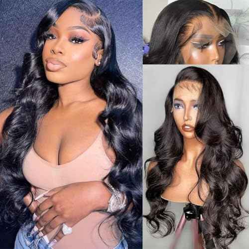 13x6 Body Wave Lace Front Wigs Human Hair Pre Plucked 180% Density HD Lace Frontal Wig Human Hair For Women Body Wave Wigs With Baby Hair 26inch