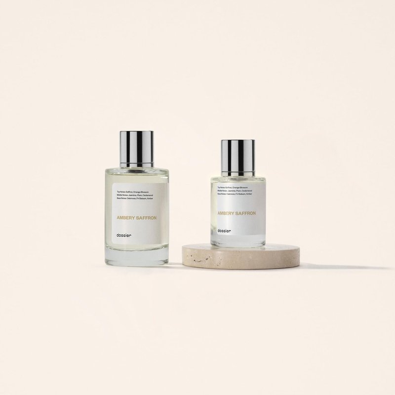 Dossier - Ambery Saffron - Eau de Parfum - Inspired by MFK's B.accarat R.ouge 5.40 - Vegan, Unisex Perfume Spray - 3.4 Fl Oz (100ml)