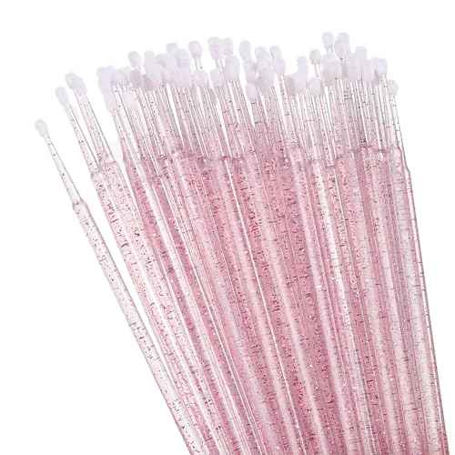 300pcs Disposable Micro Applicators brushes,JASSINS Eyelash Extensions Microfiber Wands Applicator Brush,False Eyelashes Brush Clean Mascara swabs(2.0 mm With Container) (MIXED COLOR)