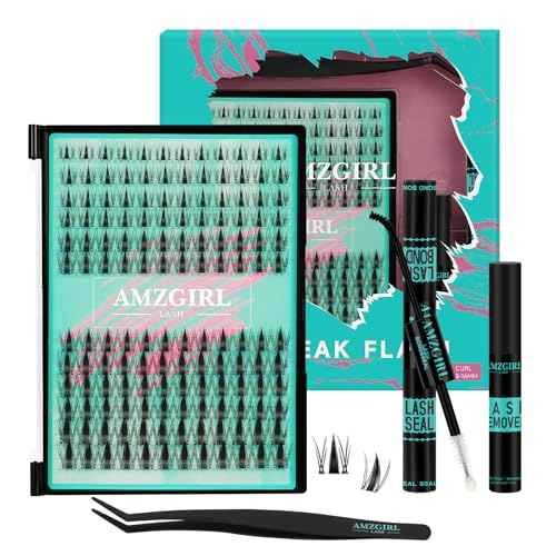 Manga Lash Clusters Kit 144PCS Fairy Eyelash Extension Kit with Lash Bond and Seal, Fake Eyelashes Clusters with Invisible Lash Band, Lash Glue Remover and Lash Applicators (8-16mm Kit,Black Bond)