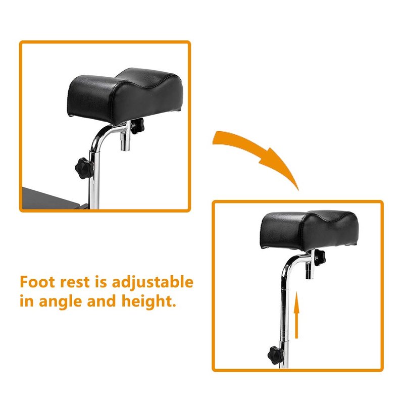 mefeir Pedicure Chair, Pedicure Station Unit with Hydraulic Seat & Foot Rest, Foot Spa Massage Station Nail Tech Furniture, Perfect for Beauty Salon Home Use(Black)