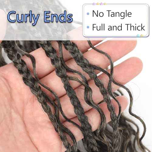 14 Inch Boho Box Braids Crochet Hair Goddess Box Braids Crochet Hair 8 Packs Boho Box Braid Synthetic Bohemian Braid for Women