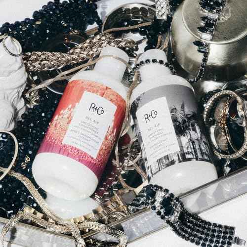 R+Co Bel Air Smoothing Shampoo and Conditioner Set (8.5 Oz) + R+Co Bonus Deluxe Sample (.5 Oz) | Body + Shine + Smoothing for All Hair Types | Vegan + Cruelty-Free |