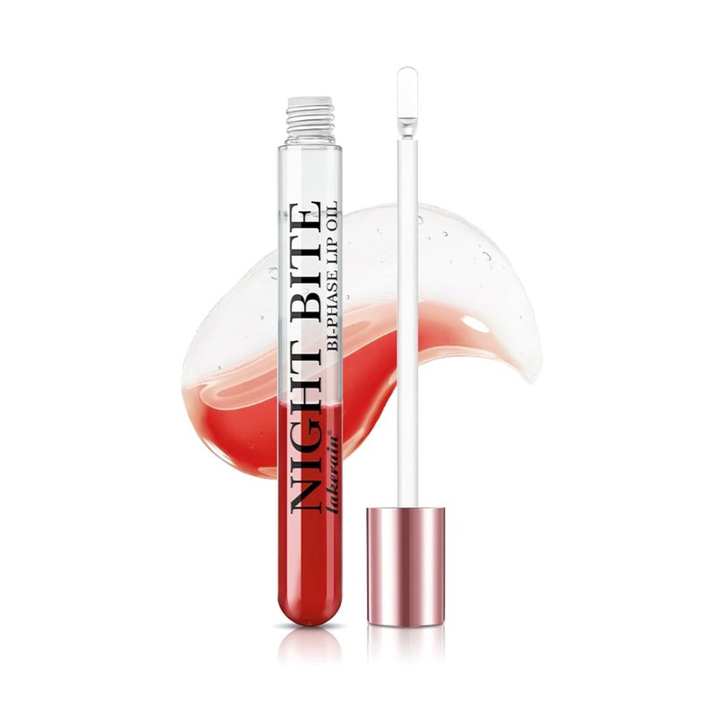 Skiennix Dual-Phase Lip Oil - Moisturizing & Nourishing Gloss in Shiny Red & Transparent