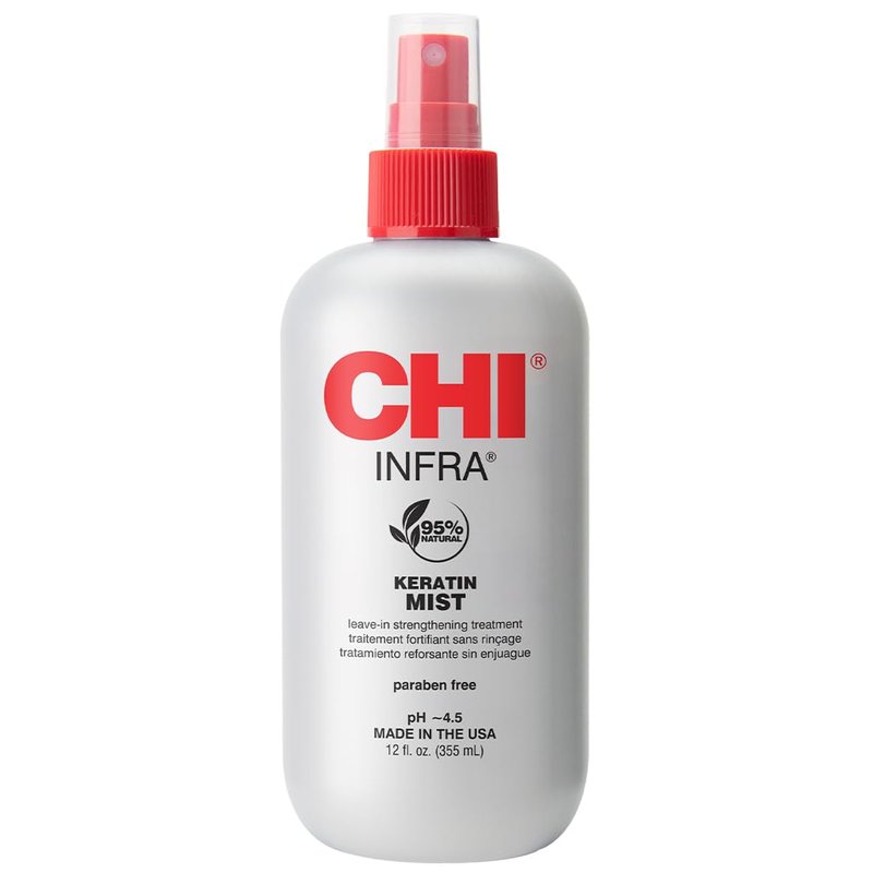 CHI Keratin Mist - Strengthening Hair Spray for Softness & Heat Protection | Paraben-Free, 12 Oz