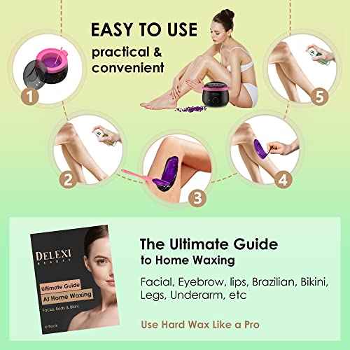 Premium Waxing Kit for Sensitive Skin ? Painless Hard Wax Beads, Safe Wax Warmer, Pre/Post Care Spray, Salon-Grade Results at Home for Face, Bikini, Brazilian & Full Body