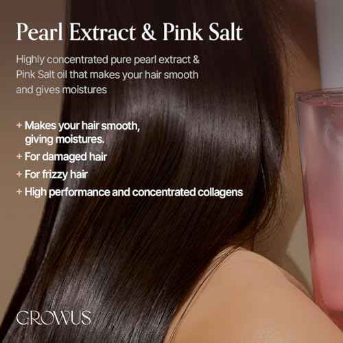 GROWUS Damage Therapy Hair Oil | Protein Botanical Oils Lightweight Non-Greasy | Adds Shine Heat UV Protection Frizz Control | K-Beauty Korean Hair Care (2.2 fl oz / 65ml)