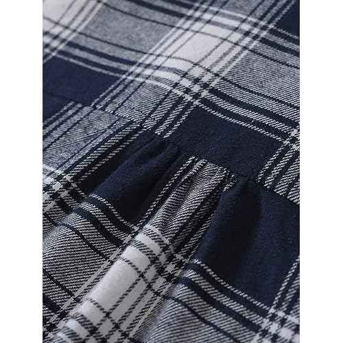 Latuza Women's Long Flannel Nightgown Long Sleeve Floor Length