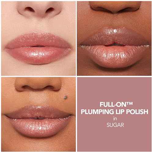 BUXOM Full-On Plumping Lip Cream, Hydrating Lip Plumper Gloss with Peptides & Hyaluronic Acid, High-Shine Tinted Formula for Fuller, Softer Lips, Cruelty-Free