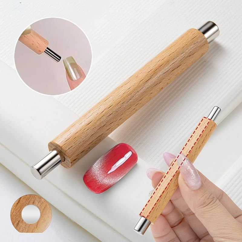 Cat Eye Nail Art Magnet Pens - 5pcs Double-Headed 3D Magnetic Wand for DIY & Salon Use | Nail Polish Tool