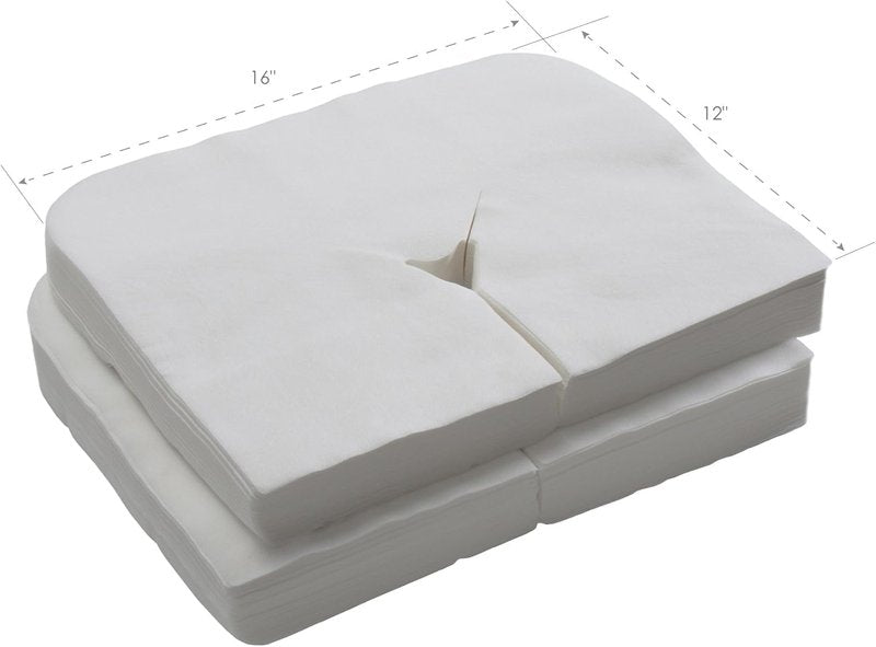 EarthLite Disposable Face Cradle Covers - Ultra Soft Medical-Grade Headrest Covers | 1000-Pack, White