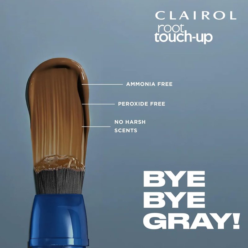 Clairol Root Touch-Up Semi-Permanent Hair Color Blending Gel, 5 Medium Brown | Blend Minor Gray Hair | Gradually Fades with Washing | Pack of 1