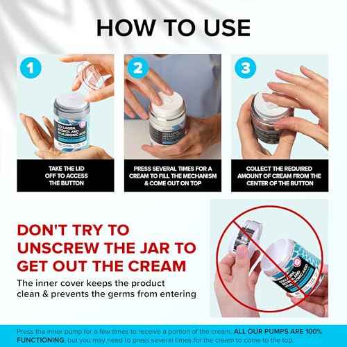SimplyVital Collagen, Retinol & Hyaluronic Acid Cream - Anti-Aging Retinol Cream for Face, Neck & D?collet? - Made in USA - Daily Moisturizer Face Cream - 3.38 fl oz