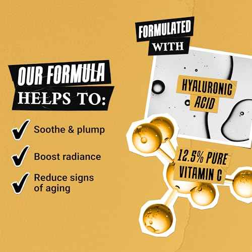 Kiehl's Powerful-Strength 12.5% Vitamin C Serum, Line-Reducing Concentrate for Face, Boosts Radiance & Firmness, Smooths & Plumps Skin, with Hyaluronic Acid, Dermatologist-Tested, Paraben-free