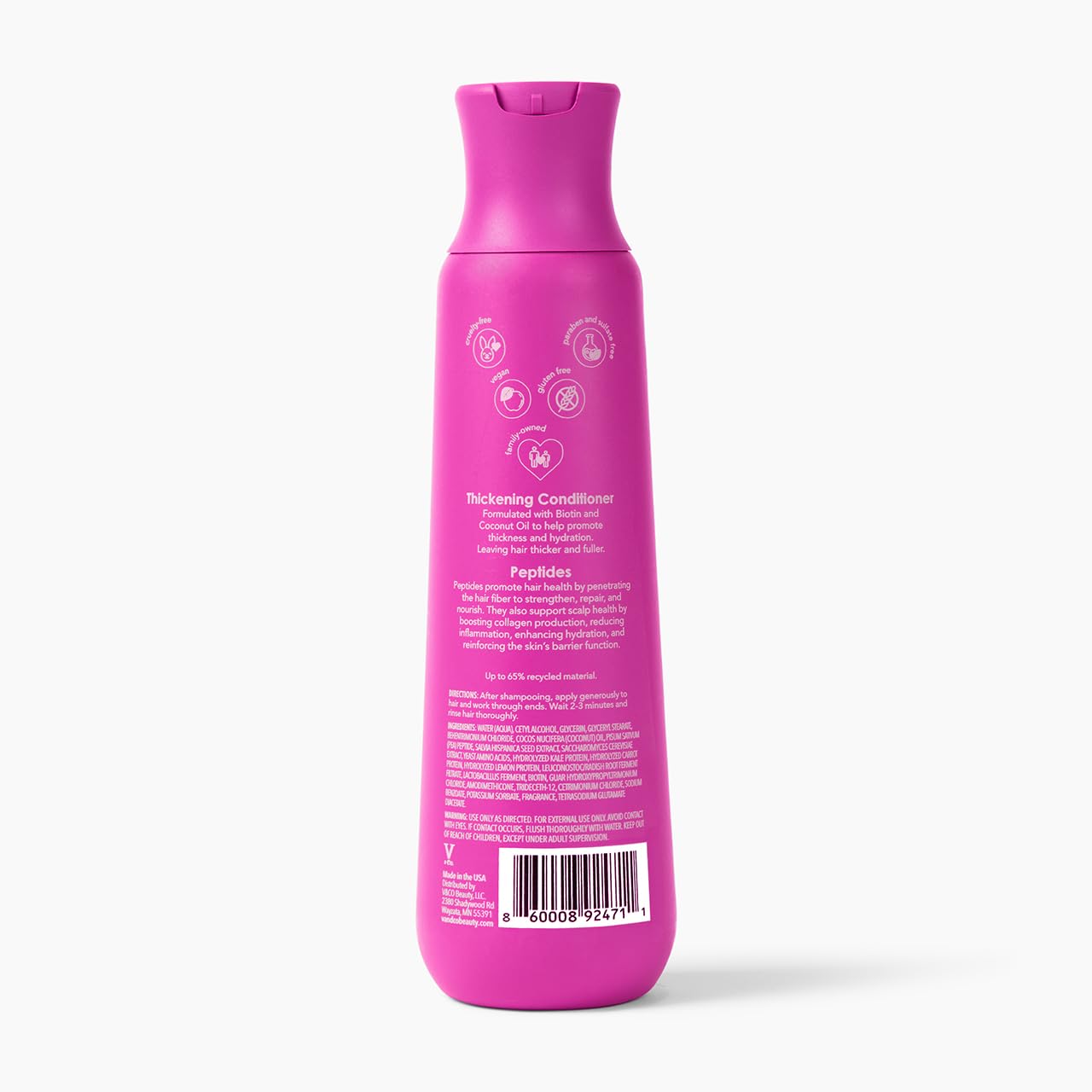 V&Co. Hair Thickening Conditioner with Peptide Technology, 12 oz, All Hair Types, Anti-Thinning Conditioner