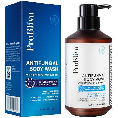 Antifungal Body Wash Treatment Soap ? Antibacterial Wash for Jock Itch, Ringworm, Back Acne, Tinea & Foot Odor ? Medicated Skin Relief Cleanser Gel with Tea Tree Oil & Tolnaftate for Men and Women