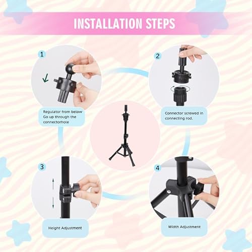 Mannequin Head with Human Hair 80% Real Hair 26-28'' Cosmetology Mannequin Head for Hairdresser Cosmetology Student Styling Practice on Braiding Manikin Doll Head with Tripod Set