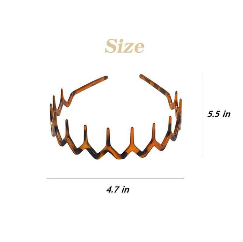 Comfortable Wavy Headbands for Women - Non-Slip Design for Thick Hair | Ideal for Yoga, Running & Daily Wear