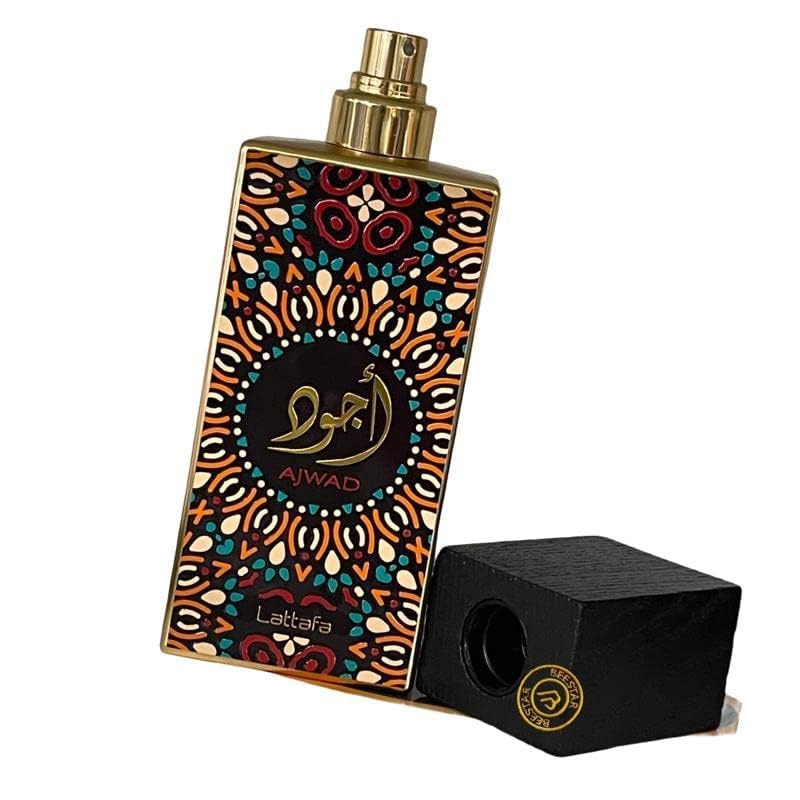 Lattafa Ajwad Eau de Parfum Spray | Long-Lasting Rose, Fruity, Vanilla Fragrance for Unisex - 2.0 oz / 60 ml