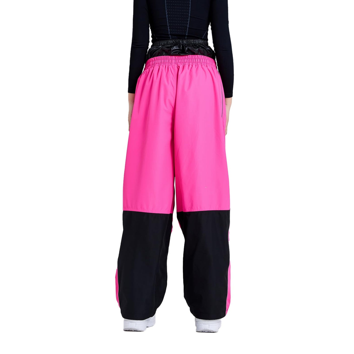 MUTUSNOW Womens Baggy Snowboard Pants, Insulated Waterproof Snow Pants Women, Snowproof Ankle Cuffs for Snowboarding/Hiking/Cross Country Ski Pants Rose