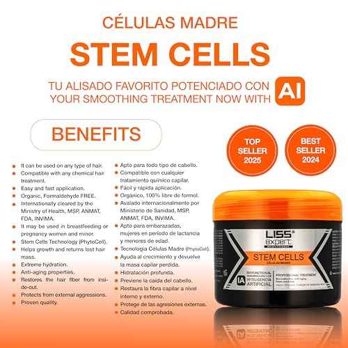 Liss Expert Stem Cells Smoothing Treatment 16.9 oz (8.45 oz x 2) for LONGER HAIR