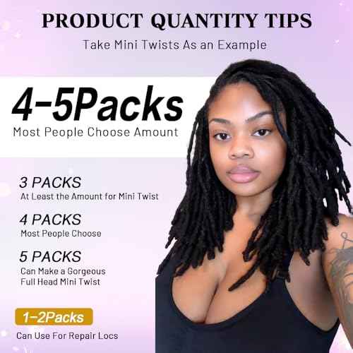 Afro Kinkys Bulk Human Hair for Dreadlocks Extensions and Locs Repair 1 Pack 50 Gram Natural Black Color Afro Kinky Curly Human Hair Bulk for Twist (Black, 22 Inch)