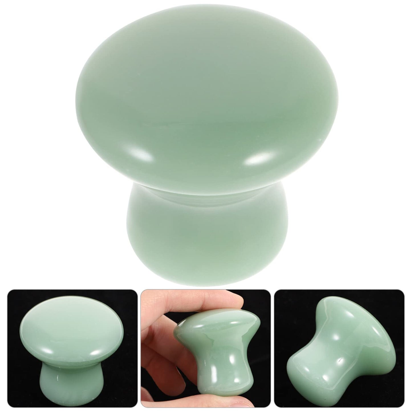 Uonlytech Gua Sha Tools Skin Care Set Tools Quartz Health Jade Jade Roller Stones Mushroom Remove Wrinkles for Home Spa, Green Skin Care Tools